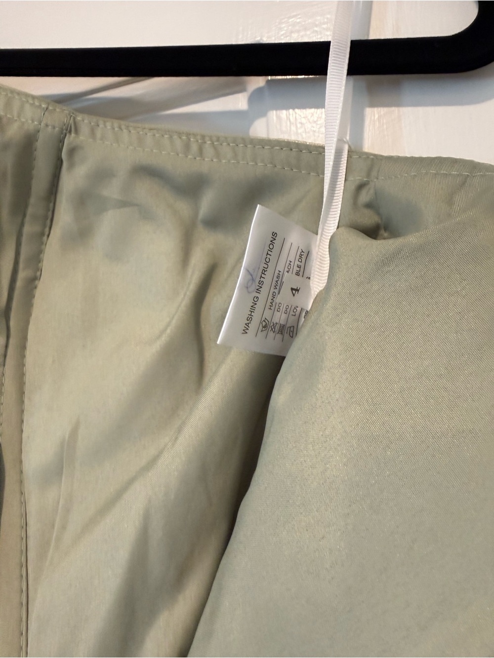 Elegant One-Shoulder Olive Green Evening Gown - Picture 5 of 7